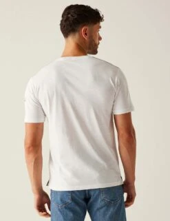 Regatta Ravia Pure Cotton Chest Stripe T-Shirt -Marksandspencer Sale Store ravia pure cotton chest stripe t shirt 17