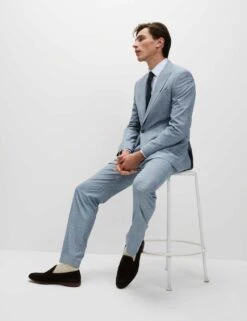 Regular Fit Check Suit Trousers -Marksandspencer Sale Store regular fit check suit trousers 10