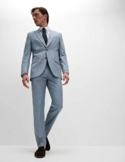 Regular Fit Check Suit Trousers -Marksandspencer Sale Store regular fit check suit trousers 13