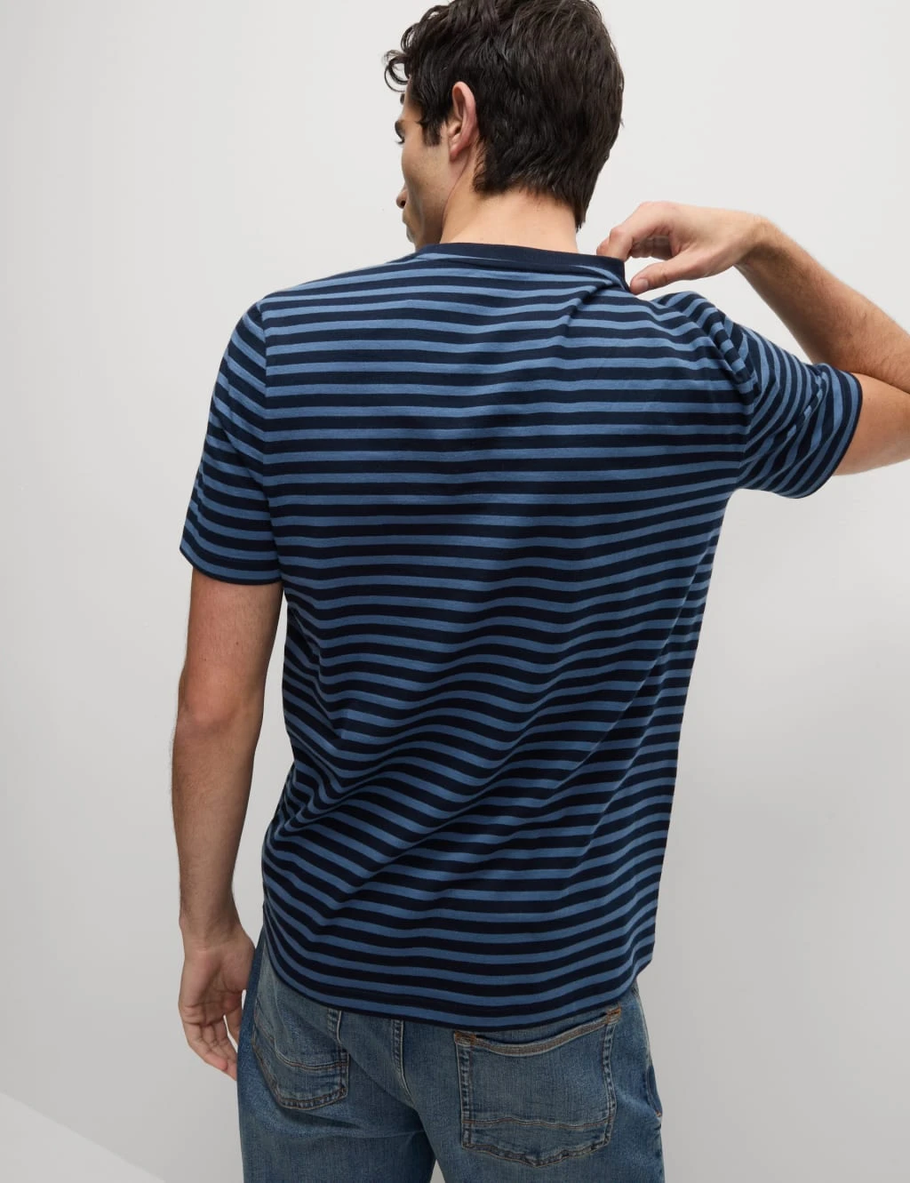 Regular Fit Crew Neck Striped T-Shirt 14 Regular Fit Crew Neck Striped T-Shirt - Image 14