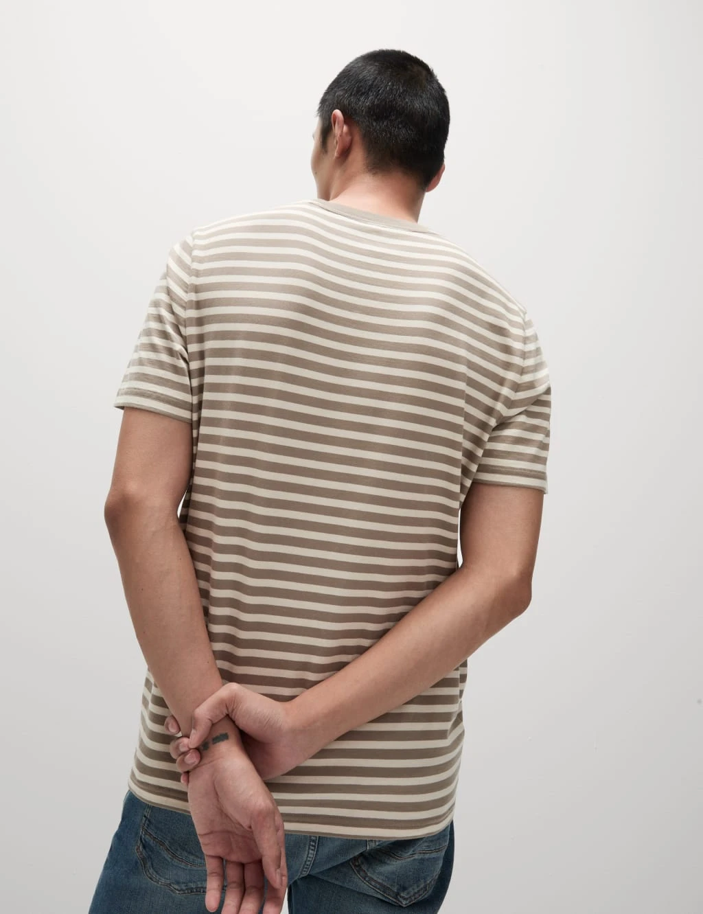 Regular Fit Crew Neck Striped T-Shirt 20 Regular Fit Crew Neck Striped T-Shirt - Image 20