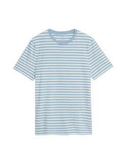 Regular Fit Crew Neck Striped T-Shirt 26 Regular Fit Crew Neck Striped T-Shirt -Marksandspencer Sale Store regular fit crew neck striped t shirt