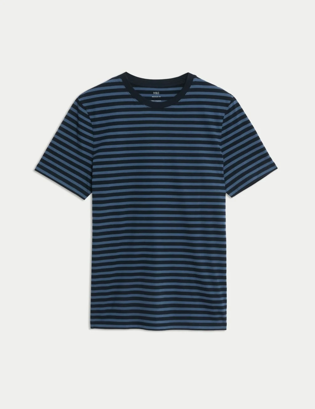 Regular Fit Crew Neck Striped T-Shirt 10 Regular Fit Crew Neck Striped T-Shirt - Image 10