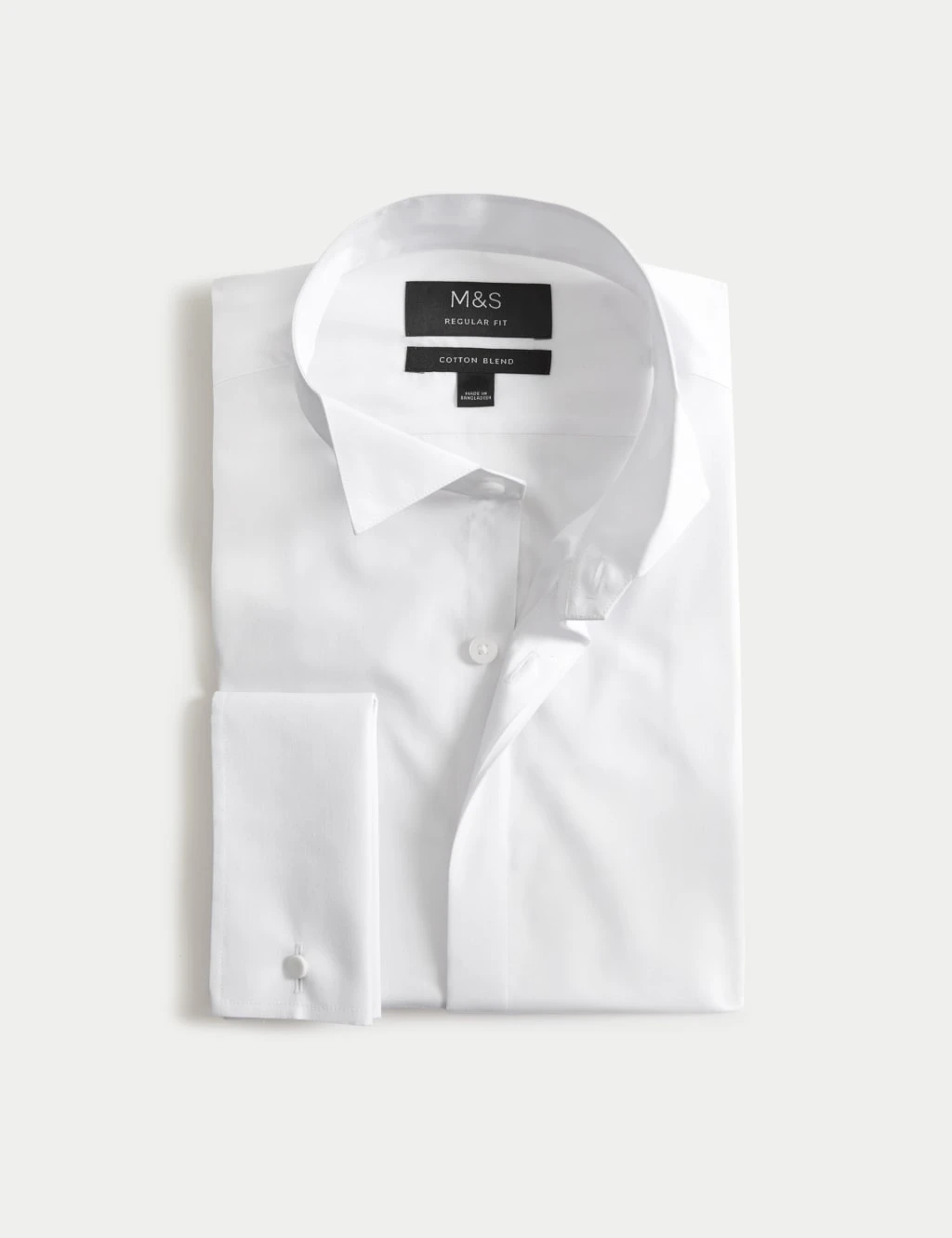Regular Fit Cotton Blend Dress Shirt 13 Regular Fit Cotton Blend Dress Shirt - Image 13