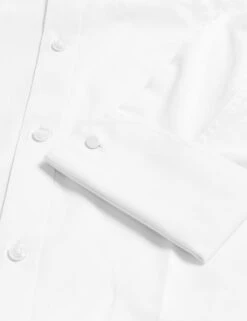 Regular Fit Cotton Blend Double Cuff Shirt 25 Regular Fit Cotton Blend Double Cuff Shirt -Marksandspencer Sale Store regular fit easy iron cotton blend shirt 2