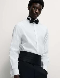 Regular Fit Cotton Blend Dress Shirt 29 Regular Fit Cotton Blend Dress Shirt -Marksandspencer Sale Store regular fit easy iron cotton blend shirt 9