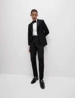 Regular Fit Cotton Dress Shirt With Bow Tie -Marksandspencer Sale Store regular fit easy iron pure cotton dress shirt with bow tie 3