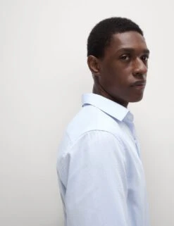 Regular Fit Pure Cotton Dobby Spot Shirt 39 Regular Fit Pure Cotton Dobby Spot Shirt -Marksandspencer Sale Store regular fit easy iron pure cotton shirt 11