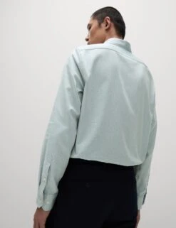 Regular Fit Pure Cotton Dobby Spot Shirt 29 Regular Fit Pure Cotton Dobby Spot Shirt -Marksandspencer Sale Store regular fit easy iron pure cotton shirt 2