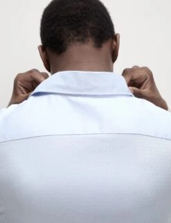 Regular Fit Pure Cotton Dobby Spot Shirt 34 Regular Fit Pure Cotton Dobby Spot Shirt -Marksandspencer Sale Store regular fit easy iron pure cotton shirt 7