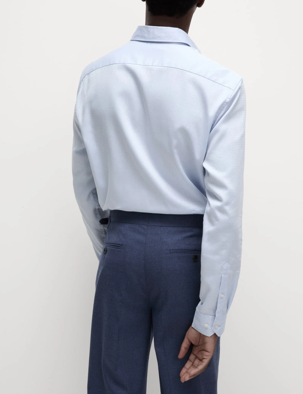 Regular Fit Pure Cotton Dobby Spot Shirt 17 Regular Fit Pure Cotton Dobby Spot Shirt - Image 17