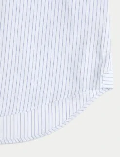 Regular Fit Luxury Cotton Striped Shirt -Marksandspencer Sale Store regular fit easy iron pure cotton striped shirt 1