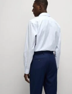 Regular Fit Luxury Cotton Striped Shirt -Marksandspencer Sale Store regular fit easy iron pure cotton striped shirt 4