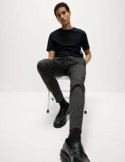 Tapered Fit Elasticated Trousers -Marksandspencer Sale Store regular fit elasticated trousers 2