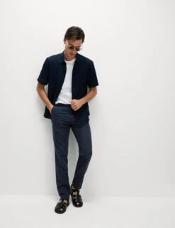 Regular Fit Cotton Linen Blend Chinos -Marksandspencer Sale Store regular fit linen blend chinos 4