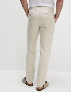 Regular Fit Cotton Linen Blend Chinos -Marksandspencer Sale Store regular fit linen blend chinos 5