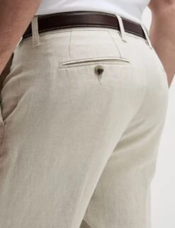 Regular Fit Cotton Linen Blend Chinos -Marksandspencer Sale Store regular fit linen blend chinos 6