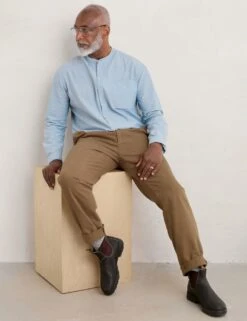 Regular Fit Linen Rich Cargo Trousers -Marksandspencer Sale Store regular fit linen rich cargo trousers 14