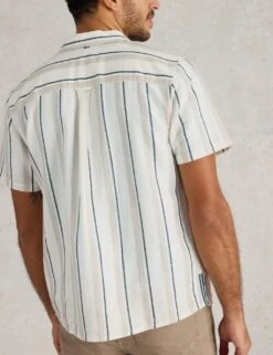 WHITE STUFF Regular Fit Linen Rich Striped Shirt -Marksandspencer Sale Store regular fit linen rich striped shirt 14