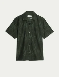 Jaeger Regular Fit Luxury Cotton Silk Blend Shirt -Marksandspencer Sale Store regular fit luxury cotton silk blend shirt 12