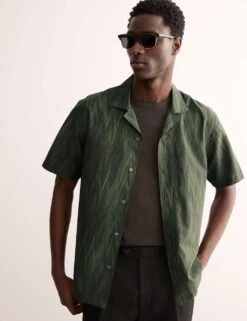 Jaeger Regular Fit Luxury Cotton Silk Blend Shirt -Marksandspencer Sale Store regular fit luxury cotton silk blend shirt 13