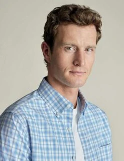 Regular Fit Non Iron Pure Cotton Check Shirt -Marksandspencer Sale Store regular fit non iron pure cotton check shirt 7