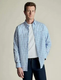 Regular Fit Non Iron Pure Cotton Check Shirt -Marksandspencer Sale Store regular fit non iron pure cotton check shirt 8