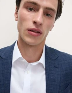 Regular Fit Easy Iron Pure Cotton Textured Shirt -Marksandspencer Sale Store regular fit non iron pure cotton dobby shirt 3