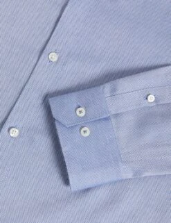 Regular Fit Easy Iron Pure Cotton Textured Shirt -Marksandspencer Sale Store regular fit non iron pure cotton dobby shirt 8