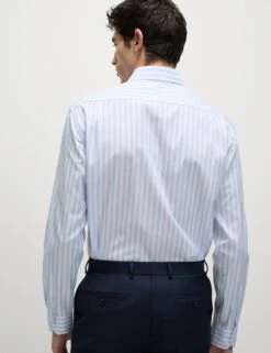 Regular Fit Pure Cotton Striped Shirt -Marksandspencer Sale Store regular fit pure cotton striped shirt 13