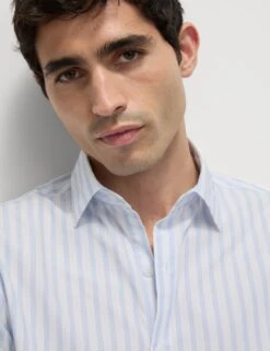 Regular Fit Pure Cotton Striped Shirt -Marksandspencer Sale Store regular fit pure cotton striped shirt 14