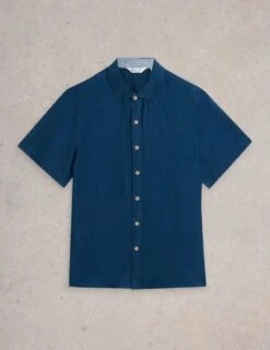 WHITE STUFF Regular Fit Pure Linen Short Sleeve Shirt -Marksandspencer Sale Store regular fit pure linen short sleeve shirt 11