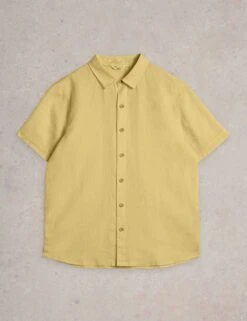 WHITE STUFF Regular Fit Pure Linen Short Sleeve Shirt -Marksandspencer Sale Store regular fit pure linen short sleeve shirt 17