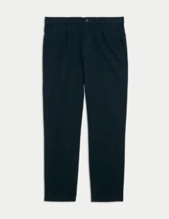 Regular Fit Textured Dobby Pleat Front Chinos -Marksandspencer Sale Store regular fit single pleat textured chinos 1