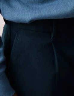 Regular Fit Textured Dobby Pleat Front Chinos -Marksandspencer Sale Store regular fit single pleat textured chinos 2