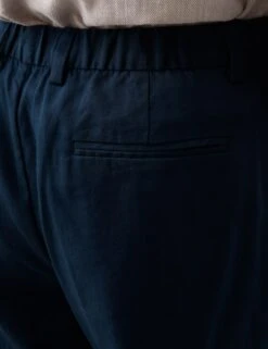 Regular Fit Lyocell Blend Single Pleat Trousers -Marksandspencer Sale Store regular fit single pleat trousers 4