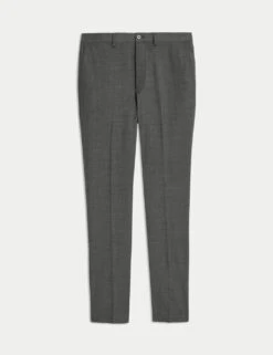 Slim Fit Wool Blend Trousers -Marksandspencer Sale Store regular wool rich single pleated trousers 11