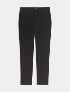 Slim Fit Wool Blend Trousers -Marksandspencer Sale Store regular wool rich single pleated trousers