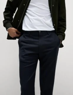 Slim Fit Wool Blend Trousers -Marksandspencer Sale Store regular wool rich single pleated trousers 6