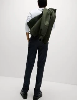 Slim Fit Wool Blend Trousers -Marksandspencer Sale Store regular wool rich single pleated trousers 9