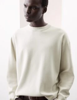 Relaxed Milano Knit Crew Neck Jumper -Marksandspencer Sale Store relaxed crew neck jumper
