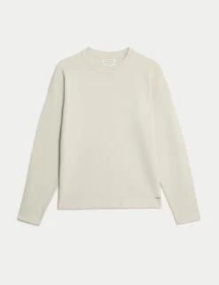 Relaxed Milano Knit Crew Neck Jumper -Marksandspencer Sale Store relaxed crew neck jumper 5