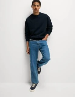 Oversized Cotton Rich Crew Neck Sweatshirt -Marksandspencer Sale Store relaxed fit cotton rich crew neck sweatshirt 7