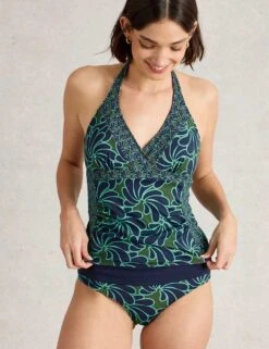 WHITE STUFF Reversible Printed Halterneck Tankini Top -Marksandspencer Sale Store reversible printed halterneck tankini top 10