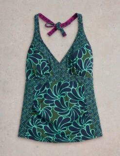 WHITE STUFF Reversible Printed Halterneck Tankini Top -Marksandspencer Sale Store reversible printed halterneck tankini top 11