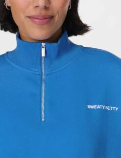 Sweaty Betty Revive Cotton Rich Half Zip Crop Sweatshirt -Marksandspencer Sale Store revive cotton rich half zip crop sweatshirt 17