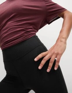 Ribbed High Waisted Flared Yoga Leggings -Marksandspencer Sale Store ribbed high waisted flared yoga leggings 13