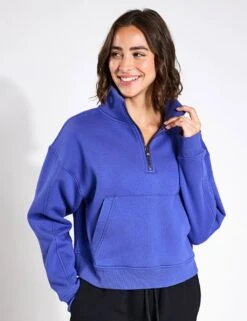 Rihanna Cotton Rich Half Zip Sweatshirt -Marksandspencer Sale Store rihanna cotton rich half zip sweatshirt 18