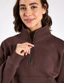 Rihanna Cotton Rich Half Zip Sweatshirt -Marksandspencer Sale Store rihanna cotton rich half zip sweatshirt 6
