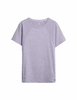 Round Neck Mesh Panel Relaxed T-Shirt 33 Round Neck Mesh Panel Relaxed T-Shirt -Marksandspencer Sale Store round neck mesh panel relaxed t shirt 1